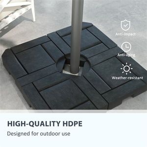 Ombrellone da Giardino Quadrato con Base in Acciaio Inox e Ferro per Patio, Ristorante, Hotel, Spiaggia - Consigliato per la Pioggia - Product Image 6