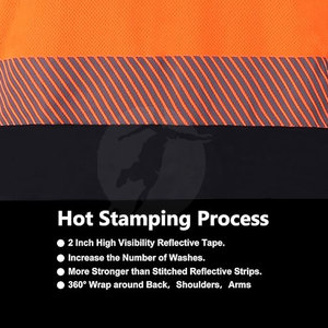Custom Color <b>Long</b> <b>Sleeve</b> High Visibility Workwear Durable Fabric Reflective Detail Comfortable Fit For Work Safety Shirt - Product Image 4