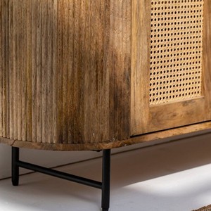 Buffet à 4 portes en rotin Vandana Pebble Lyra pour des intérieurs et extérieurs modernes et élégants - Product Image 5