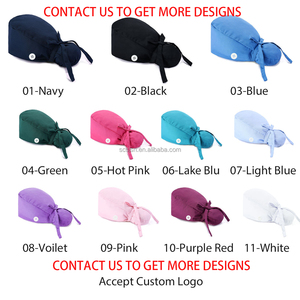 Phẫu Thuật Cap Stitch Scrub Mũ Với Satin Lót Tùy Chỉnh Dễ Thương Phim Hoạt Hình In Satin Lót Y Tá Mũ In Đuôi Ngựa Chà Mũ - Product Image 2