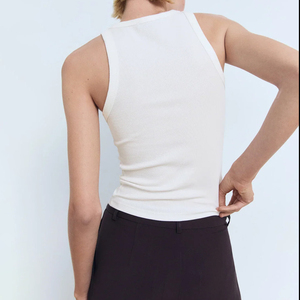 Débardeur de sport personnalisé pour hommes et femmes, respirant, en polyester/coton, sans manches, avec logo frontal par transfert thermique, OEM/ODM, vêtements de sport - Product Image 2