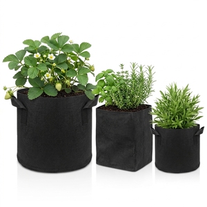 Sac de culture en tissu non tissé avec poignée pour hydroponie, légumes de serre, pépinière, avec copeaux de coco Cocopeat pour substrat de culture - Product Image 2