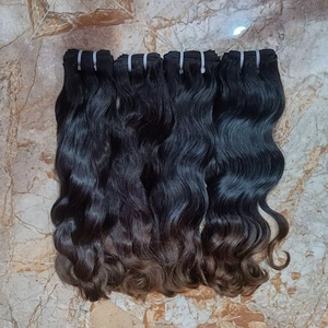 Extensions de cheveux vierges Remy d'Inde du Sud, double trame, double épaisseur, closure machine - Product Image 1