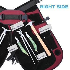 Juego de herramientas de herrador con protectores de seguridad, separador de herraduras, martillo para clavos, clavillero curvo, cuchillo para pezuñas, cuchilla de bucle y extractor de herraduras - Product Image 4