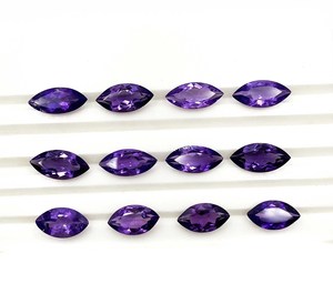 Natural African Amethyst Marquise Cut Shape Loose Gemstone 3-14 MM Sizes, Purple Semi-Precious Stone for Jewelry Making - Product Image 1