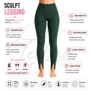 Ropa en Stock, Leggings de Yoga para Mujer de Buena Calidad, Leggings para Mujer con Logotipo Personalizado - Product Image 5