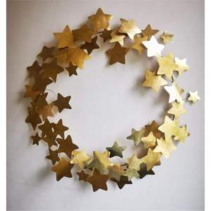 Handmade metal floral <b>wreath</b> Heart garland wall hanging Colorful door mount decoration Indoor Christmas <b>wreath</b> decor - Product Image 6