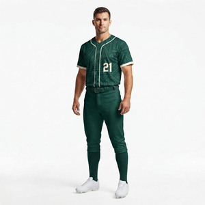 Tournament Ready Apparel Performance Sublimated Baseball Jersey Pants Manufacturer Full Sleeve Printed <b>Shirt</b> Front - Product Image 6