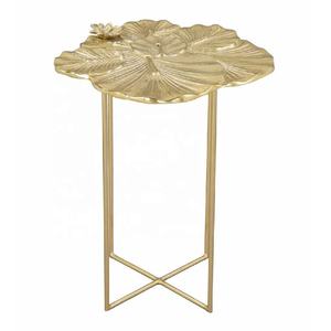 Nouvel arrivage de table d'appoint en aluminium traditionnel fabriqué à la main finition en laiton antique table basse décorative pour chambre à coucher et appartement - Product Image 2