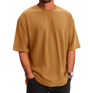 T-shirt Homme Formel Oversize en Jersey 100% Coton Écologique Respirant Col Rond Manches Courtes 300g Motif Uni - Product Image 1
