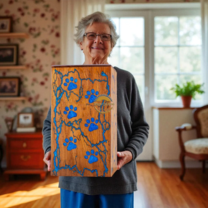 AYAANS Rosewood wooden Hand Carved Wooden Hot Selling cremation Urn <b>Box</b> for Adult Ashes Wholesale Cremation Urns (6X6X11)IN - Product Image 1