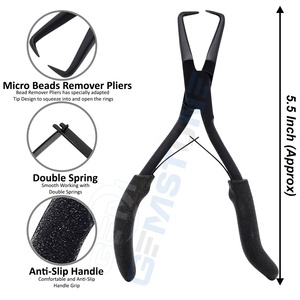 Professional Stainless Steel Hair Extension Tool Kit Durable Reusable Micro Bead Tools Set Closer Opener Pliers Pulling Loop - Product Image 4