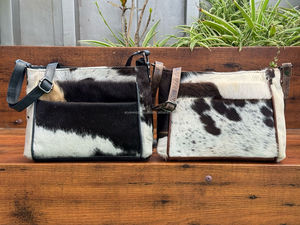 Pelo Real en cuero de vaca nuevo diseño Sling Bag bolso gitano Boho cuero de vaca Vintage hecho a mano estilo occidental Bolso multiusos bolsas - Product Image 4