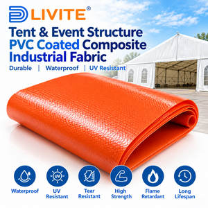 Bâche imperméable en tissu enduit PVC ignifuge 1000D 650GSM haute résistance pour camion et tente - Product Image 1