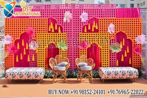 Opulent <b>Wedding</b> Aisle Way Decor Laser Cut <b>Frame</b> Stunning White Mughal Style <b>Wedding</b> Arch Elegant <b>Wedding</b> Stage Entrance Setup UK - Product Image 3