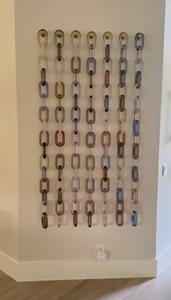 Customized handmade linked chain wall home decore Resin item Room Decorative Most Adorable Items acrylic chain wall art design - Product Image 3