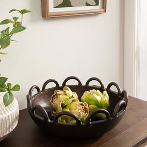 Vaisselle de service artisanale au design rustique, plats et bols pour la présentation des aliments, décoration intérieure, matériau solide - Product Image 1