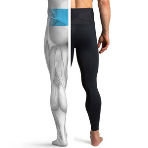 Leggings Deportivos Ligeros y Transpirables para Hombre, Corte Ajustado, Compresión Atlética, Cintura Elástica, Material de Poliéster/Algodón para Gimnasio - Product Image 2