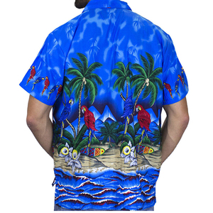 เสื้อฮาวายผู้ชายสั่งทำขายส่ง วินเทจ ชายหาด สบายๆ ผ้าฝ้ายผสมโพลีเอสเตอร์ พิมพ์ลายดิจิทัล ผ้าเรียบ กันยับ แห้งเร็ว ระบายอากาศได้ดี - Product Image 6