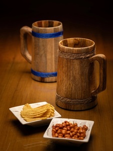 Taza de Cerveza y Café de Madera Hecha a Mano, Taza para Beber de Madera Natural, Regalos Rústicos, Venta al Por Mayor, OEM, Personalizada - Product Image 5