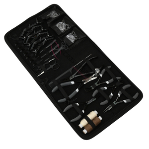 All in One Black Hair Extension Tool Set with Tape In Plier Micro Bead Remover 7 Inch Crimping Tool Mini Scissors Styling Clips - Product Image 6