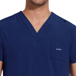 Ensemble de blouses médicales unisexes, haut à col en V à manches courtes, pantalon cargo jogger, tissu tissé polyester/coton, uniforme confortable pour l'hôpital - Product Image 5