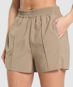 Shorts pour femmes de qualité supérieure OEM, élégants, unis, taille haute, élastique, décontractés, mode estivale, streetwear - Product Image 6