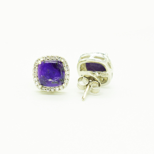 Pendientes de Plata de Ley S925 con Piedras Preciosas de Sugilita de Buena Calidad, Nueva Colección 2026, Última Tendencia en Joyería Fina - Product Image 5
