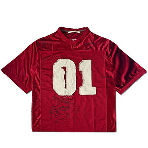 Camiseta Jersey Extra Grande Personalizada para Hombre, 100% Algodón, Parche Bordado, Ropa Deportiva, Fabricante de Ropa de Marca Privada OEM - Product Image 1