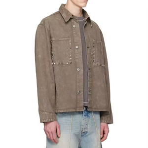 Chaqueta de mezclilla de alta calidad para hombre, estilo casual, chaqueta de mezclilla de fabricación profesional, chaqueta de mezclilla duradera para hombre - Product Image 5