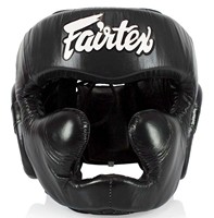 Protège-tête de boxe Fairtex noir léger et écologique, personnalisé sur mesure, de haute qualité, 100% cuir véritable