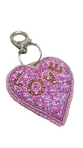 <b>Wine</b> Glass Beaded Keychain Canvas Woven Circle Pattern Classic Style Inlay Design Red Pink Resin Crafted <b>Charm</b> - Product Image 6