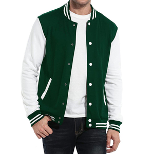 Best Selling Embroidered High Street Plain Dyed <b>Men's</b> Jacket <b>Men</b> College Leather Sleeve Custom Baseball Letterman Varsity Jacket - Product Image 1