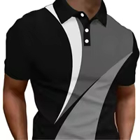 Polo en tricot à manches courtes pour homme, coupe classique, vert uni, style décontracté, boutons sur le devant - Product Image 4