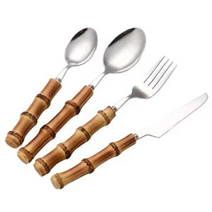 Elegant Design Perfect for Dining and <b>Table</b> Decor <b>Mirrored</b> Steel Luxurious <b>Gold</b> Handle Cutlery Set Modern Texture - Product Image 2