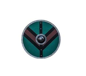 Accessoire rond en bois pour costume de Viking d'Halloween, guerrier médiéval, pour cosplay, déguisement, fêtes à thème - Product Image 1
