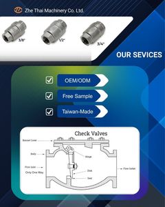 MUESTRA GRATUITA Válvula de Retención Vertical Manual de Dos Piezas con Extremo Roscado de 3/8'' para Agua/Aceite -20C~200C - Product Image 2