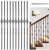 Balaústres e Corrimãos Decorativos de Ferro Forjado com Design Moderno para Escadas Internas e Segurança de Corrimãos de Varanda