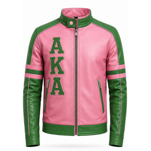 Chaqueta de Cuero Genuino Resistente Inspirada en el Estilo Griego Alpha para Hombre, Chaqueta de Cuero de Primera Calidad con Diseño Clásico - Product Image 2