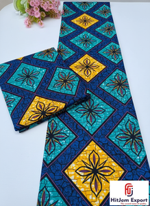 Tela Africana Premium Estampada en Cera 100% Algodón con Bordado Personalizado para Coser Atuendos Tradicionales al por Mayor Etiopía - Product Image 6