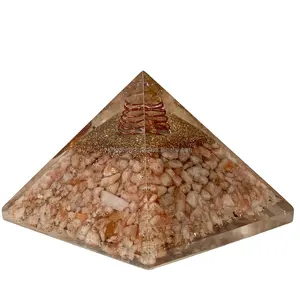 PYRAMIDE ORGONE NATURELLE DE PIERRE DE SOLEIL EN GROS UTILISATION POUR LA GUÉRISON REIKI ET LA DÉCORATION DE LA MAISON PYRAMIDE ORGONE ARBRE DE VIE