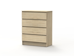 Modern 4-Chest of <b>Drawer</b> Cabinet High Quality Wood <b>for</b> Bedroom Kitchen <b>Storage</b> Contemporary Home Living Room Furniture SIVR 1460 - Product Image 3