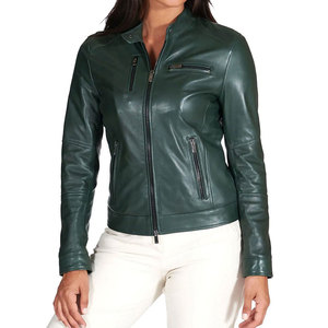 Veste en cuir pour femme respirante et chaude pour l'hiver, fermeture éclair, style décontracté, à prix raisonnable - Product Image 1