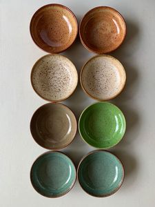 Bols ronds en céramique, glaçure céladon, minimalistes, faits à la main, pour servir soupes et desserts - Product Image 5
