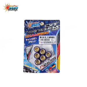 Galets de variateur SUN Racing BEAT/ICON pour scooter, 16x13mm, 9G, laiton taïwanais/fibre composite, nouveau violet, 6 pièces/kit, fiables et fluides - Product Image 6