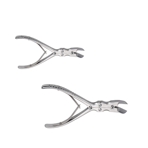 Rongeur de Doble Acción, Cortador de Huesos Quirúrgico Manual, Instrumento Dental de Acero Inoxidable, Juego Dental Plateado para Uso Hospitalario, CE - Product Image 4