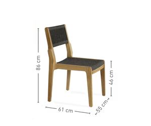Juego de Comedor con 1 Mesa y 6 Sillas con Acolchado Suave y Madera para Uso en Exteriores - Product Image 5