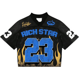 Camiseta de Fútbol de Malla Sublimada Personalizada para Hombre Postie Space, Cuello en V, Manga Corta, Transpirable, Ropa Deportiva, Corte Regular - Product Image 3