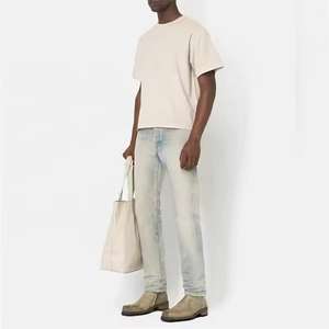 เสื้อยืดทรงบ็อกซ์แบบครอปสำหรับผู้ชาย เนื้อผ้าหนา ทรงโอเวอร์ไซส์ เสื้อยืดทรงบ็อกซ์แบบครอปสำหรับผู้ชาย - Product Image 6