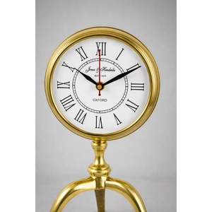 En promotion : Horloge de bureau en laiton, design circulaire traditionnel, mouvement à quartz, fonctionne à piles, affichage à aiguilles, silencieuse, sans tic-tac - Product Image 6